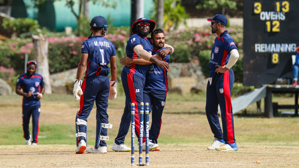 Aaron Jones - Wicket - West Indies vs USA